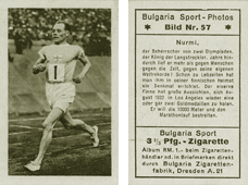 Bulgaria Sport - Paavo Nurmi