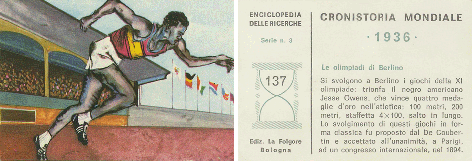 Cronistoria Mondiale 1914-1965 (La Folgore Bologna) - Jesse Owens