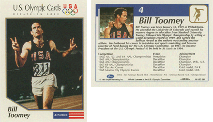 U.S. Olympic Cards - Decathlon Gold (Impel) - Bill Toomey
