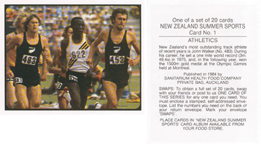 New Zealand Summer Sports (Sanitarium) - John Walker