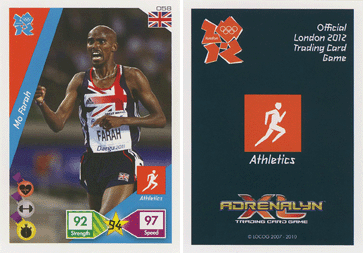 Official London 2012 Trading Card Game (Panini/Adrenalyn) - Mo Farah