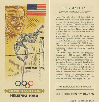 Olympiasieger Helsinki 1952 (Die Deutschen Sparkassen) - Bob Mathias