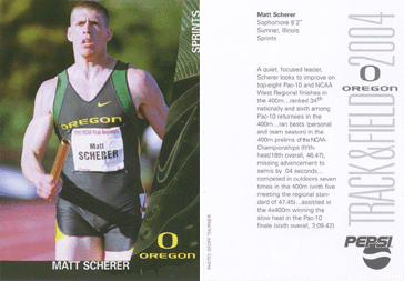 Oregon Track & Field 2004 - Matt Scherer