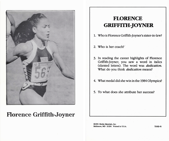 Sports Stars (Media Materials, Inc.) - Florence Griffith Joyner