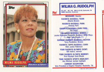 Stadium of Sports (Topps) - Wilma Rudolph