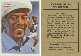 Ases Mundiales del Deporte (Quelcom) - Jesse Owens