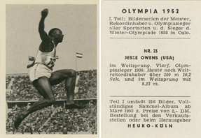 Die Olympischen Spiele 1952 in Oslo und Helsinki, Band 1 (Heuko) - Jesse Owens
