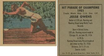 Hit Parade of Champions (Berk Ross), 1951 - Jesse Owens