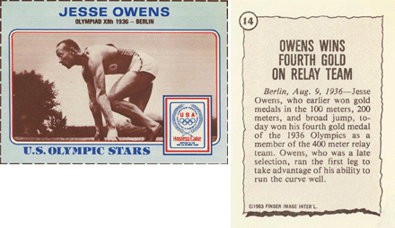 U.S. Olympic Stars (Hostess), 1983 - Jesse Owens