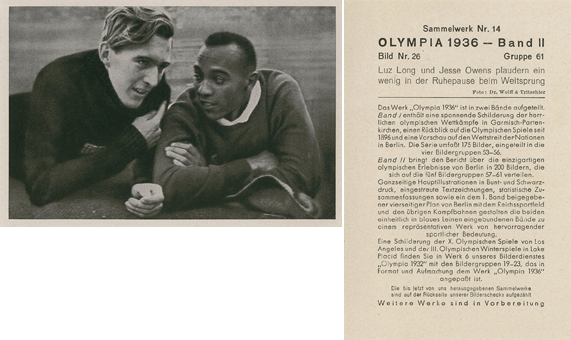 Olympia 1936, Band II, Die XI. Olympischen Spiele In Berlin 1936 (Reemtsma), 1936 - Jesse Owens